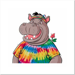 Hippie Hippo Posters and Art